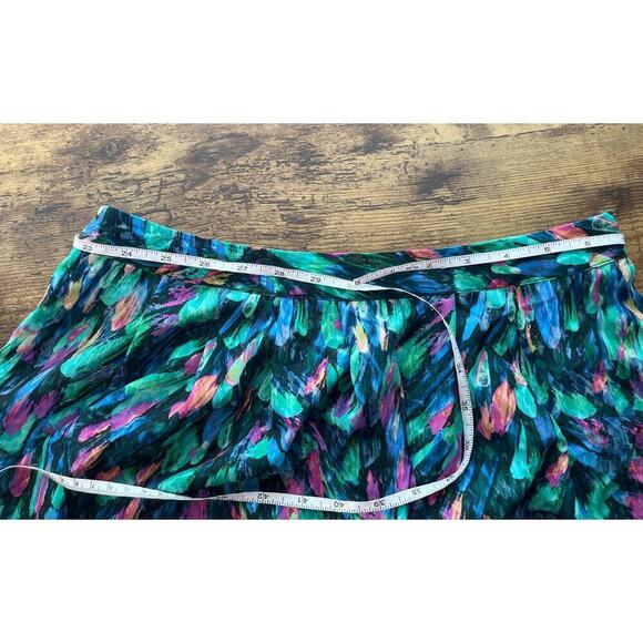 Hinge Womens 6 Peacock Feathers Print Feminine/Artistic Skirt - Picture 4 of 9